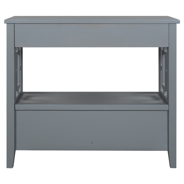 Modern Console Table Side Table with 4 Drawers and 1 Shelf