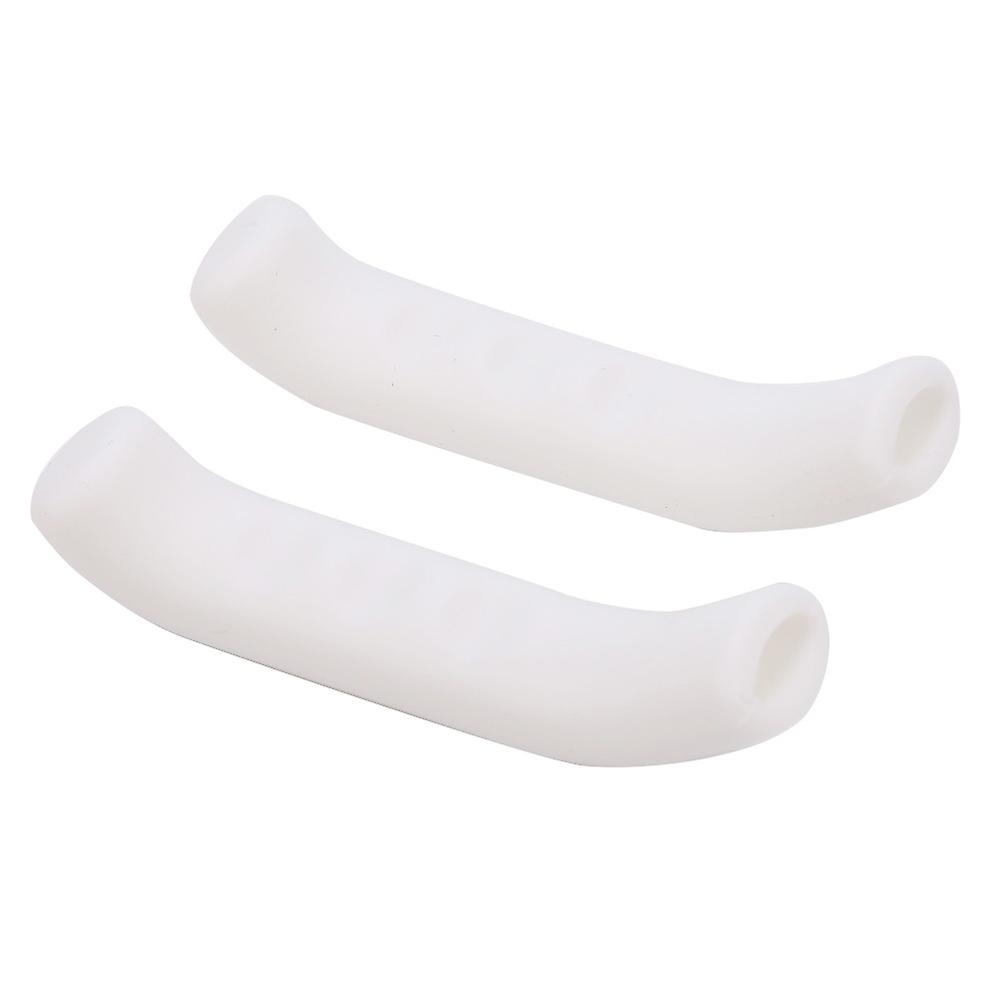 2pcs Brake Handle Silicone Sleeve Mountain Bike Brake Lever Protection Cover White