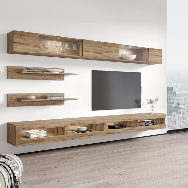 Fly I3 34TV Wall Mounted Floating Modern Entertainment Center