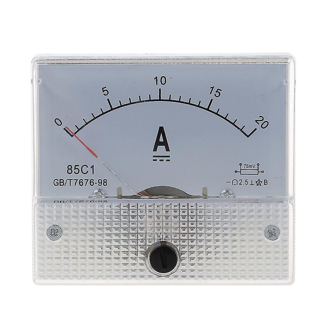 New 20a Analog Ampere Panel Meter Current Amp