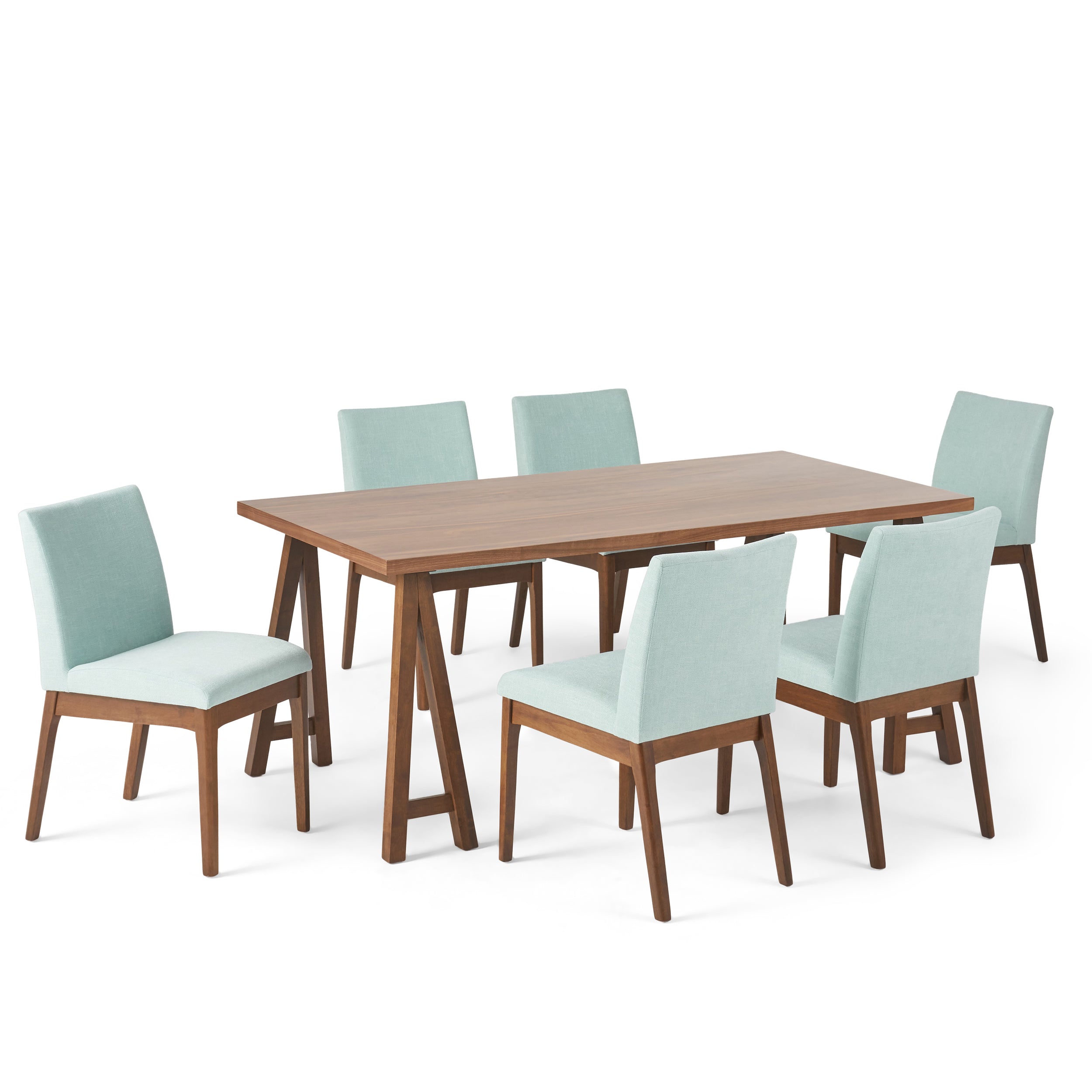 Elsinore Mid-Century Modern 7 Piece Dining Set