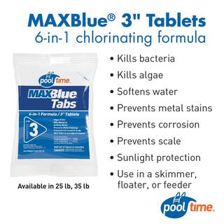 Pool Time Chlorinating MAXBlue 25 lbs. 3 in. Tablets 22825PTM