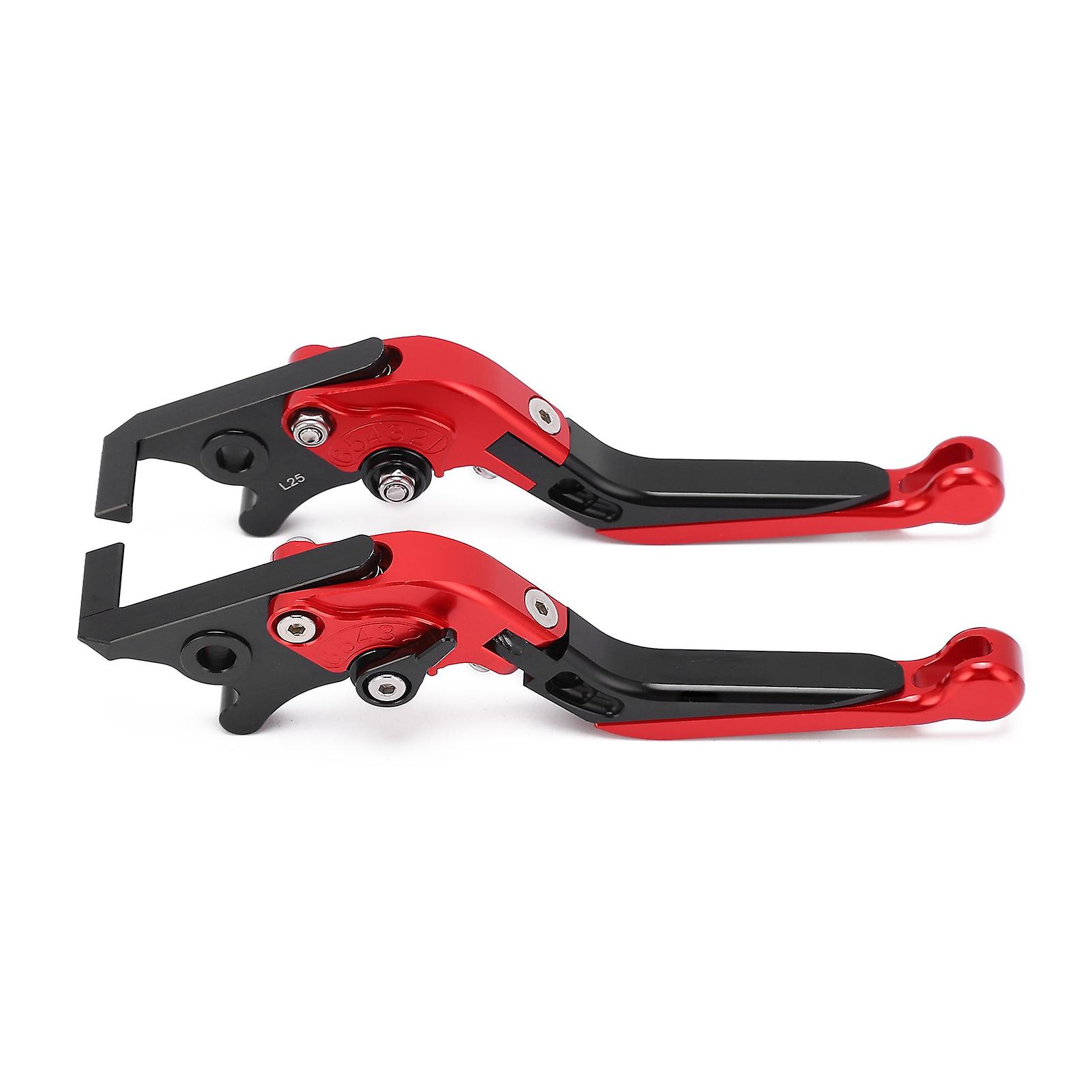 2 Pcs Motorcycle Left Right Brake Levers Motorcycle Modification Accessories Pit Dirt Motocross Parts Replacement For Yamaha Nmax 155 20152021red