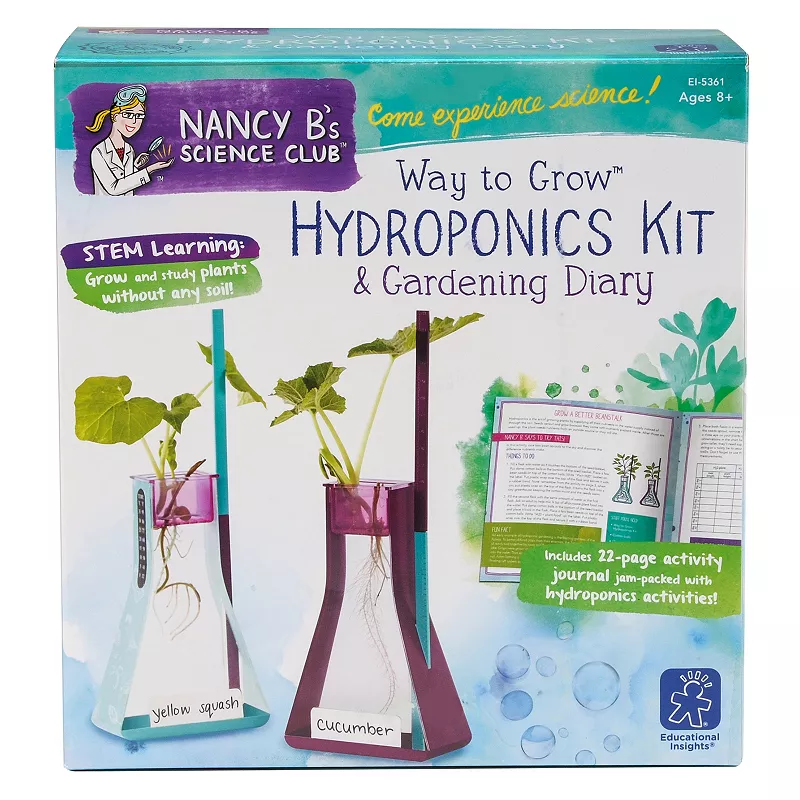 Educational Insights Nancy B's Science Club Way To Grow Hydroponics Kit and Gardening Diary