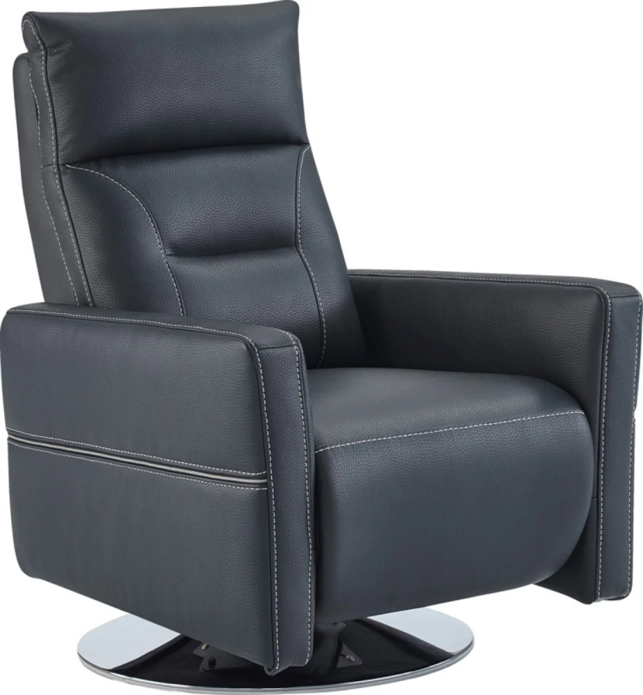 Elsie Modern Blue Leatherette Recliner Chair   Contemporary   Recliner Chairs   by V.S.D Furniture  Houzz