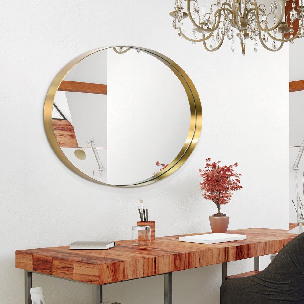 Ultra Stainless Steel Oval Wall Mirror  24\