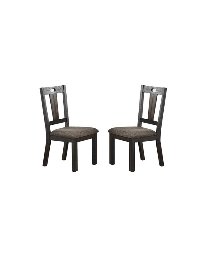 Simple Relax Set of 2 Upholstery Dining Chairs Brown