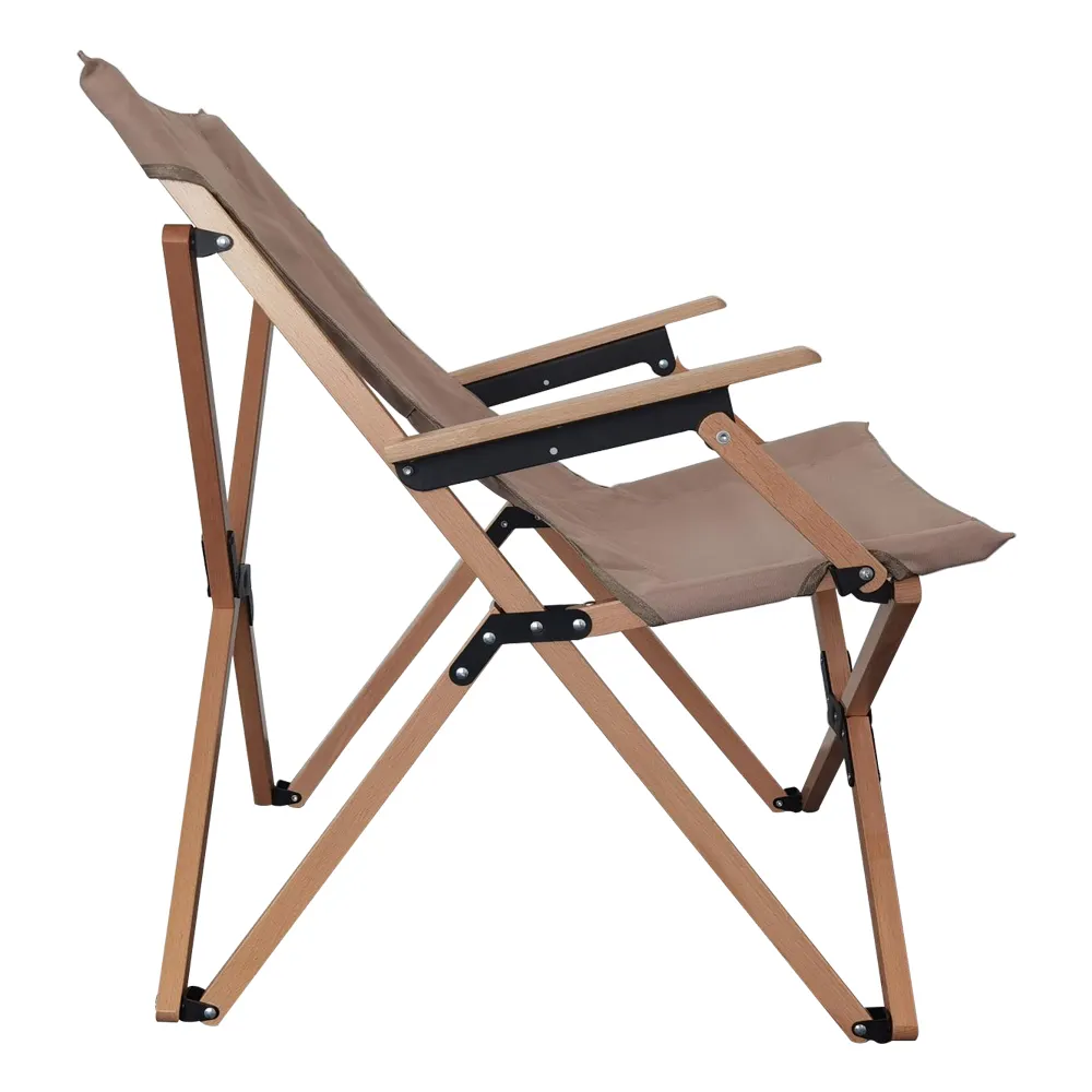 Portable Lightweight Outdoor Patio Garden Furniture Folding Camping Hiking Solid Wood Chair