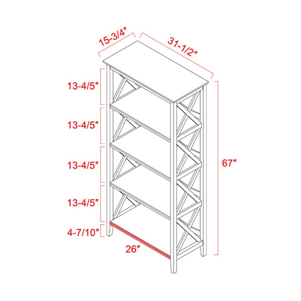 Wood Standard 4 tier Bookcase