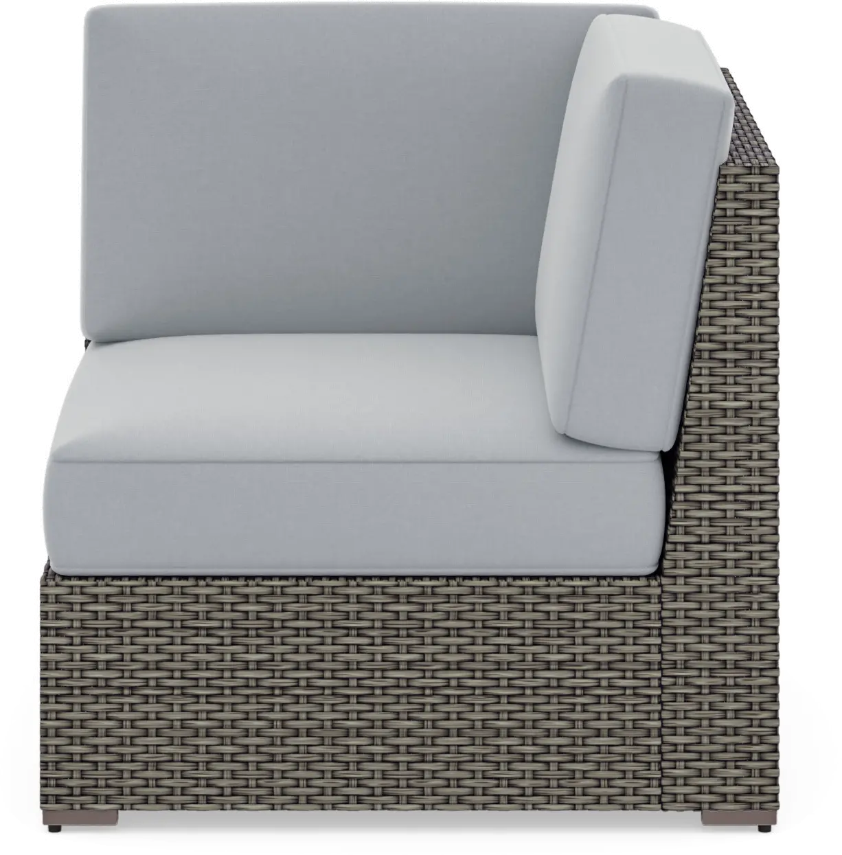 Boca Raton Gray Outdoor Sectional Side Chair