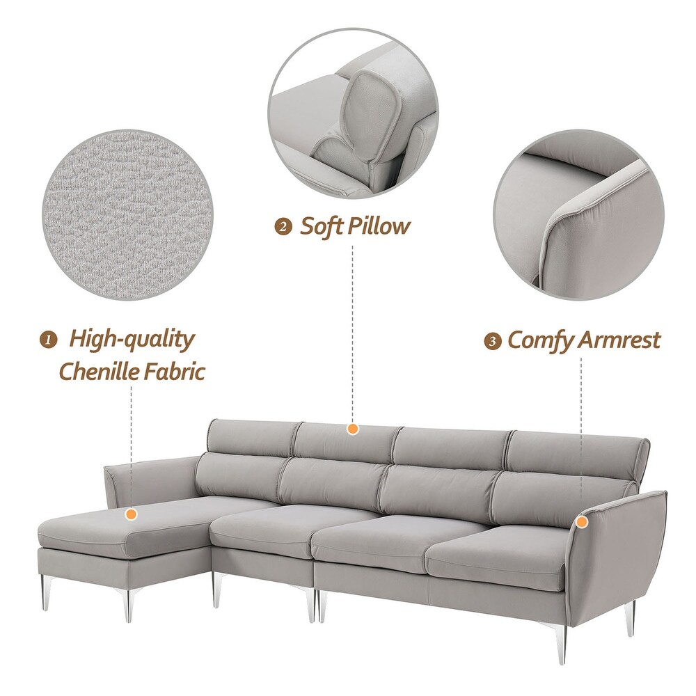 Sectional Sofa with Chaise Left/Right Handed Chaise