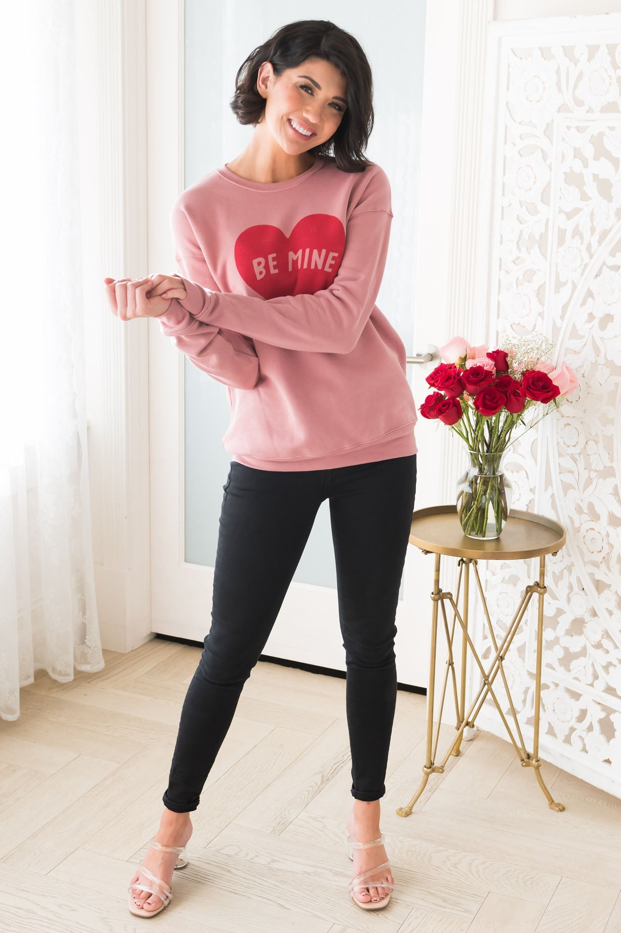 Candy Heart Modest Sweatshirt