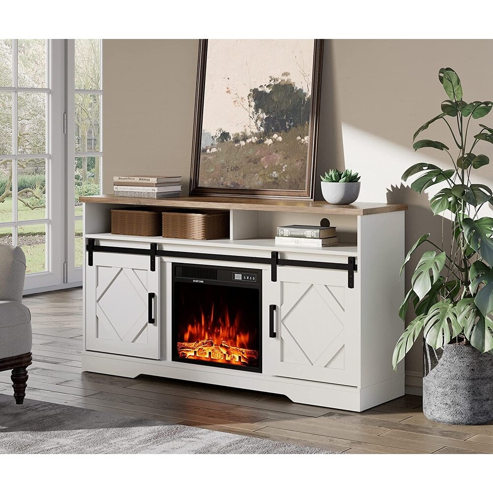 WAMPAT Electric Fireplace TV Stand for TVs Up to 65 Inch   59\