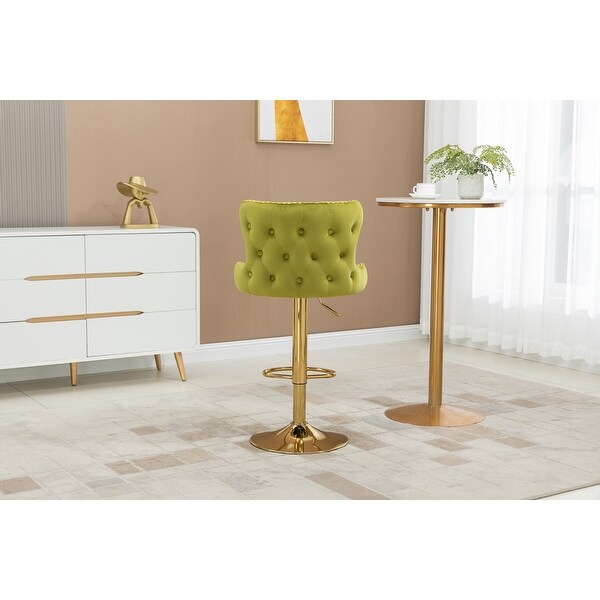 Bar Stools with Back and Footrest Adjustable Height Bar Chairs