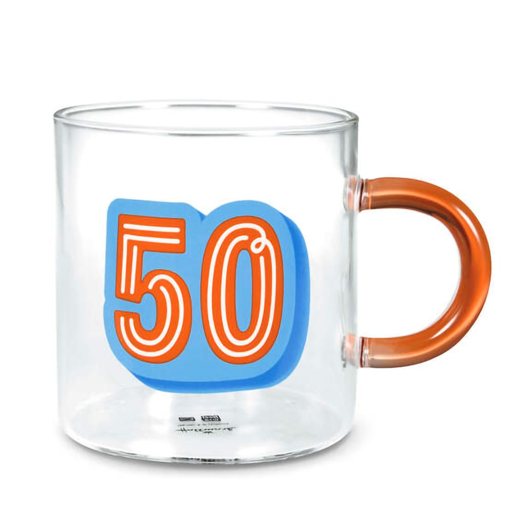 Hallmark  Glass 50th Birthday Mug, 17.5 oz.