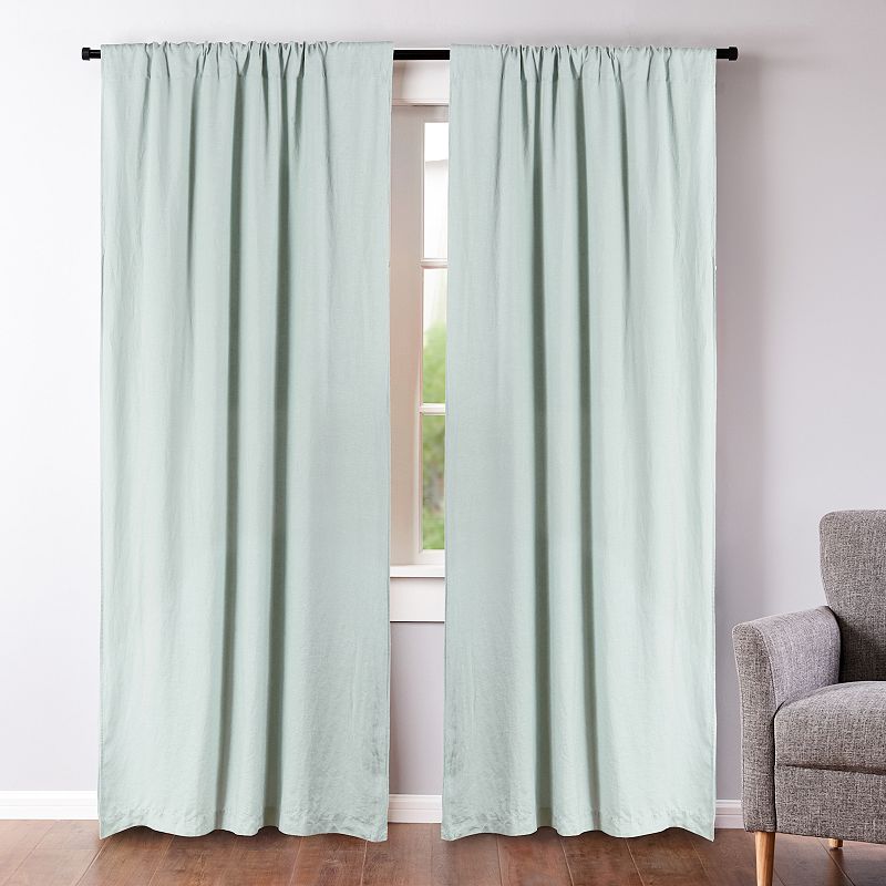 Levtex Home 2-panel Washed Linen Window Curtain Set