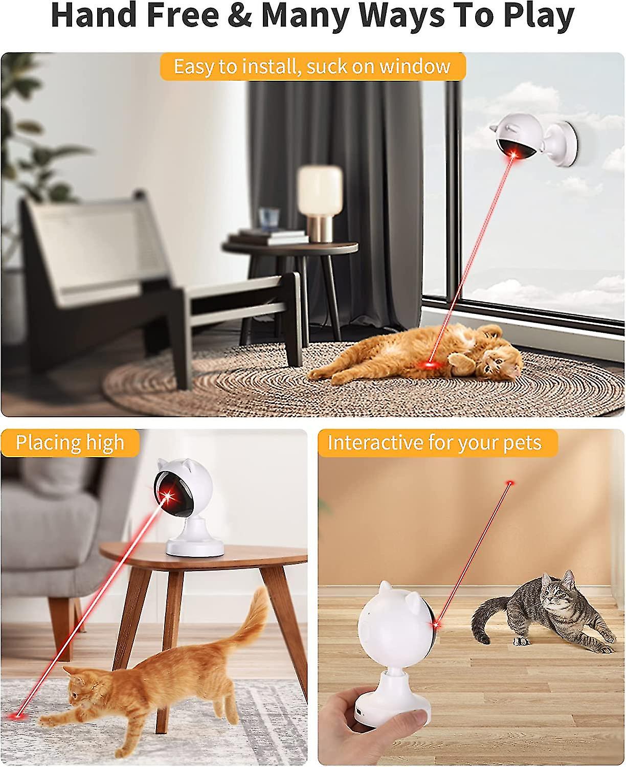 Automatic Laser Cat Toy， Rechargeable Cat Toys For Indoor Cats/dogs/puppy Interactive Cat Toy