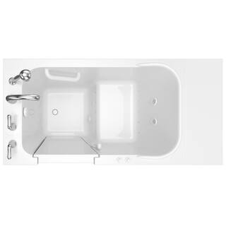 Safety Tubs Value Series 48 in. Left Hand Walk-In Whirlpool and Air Bath Bathtub in White SSA4828LD-WH