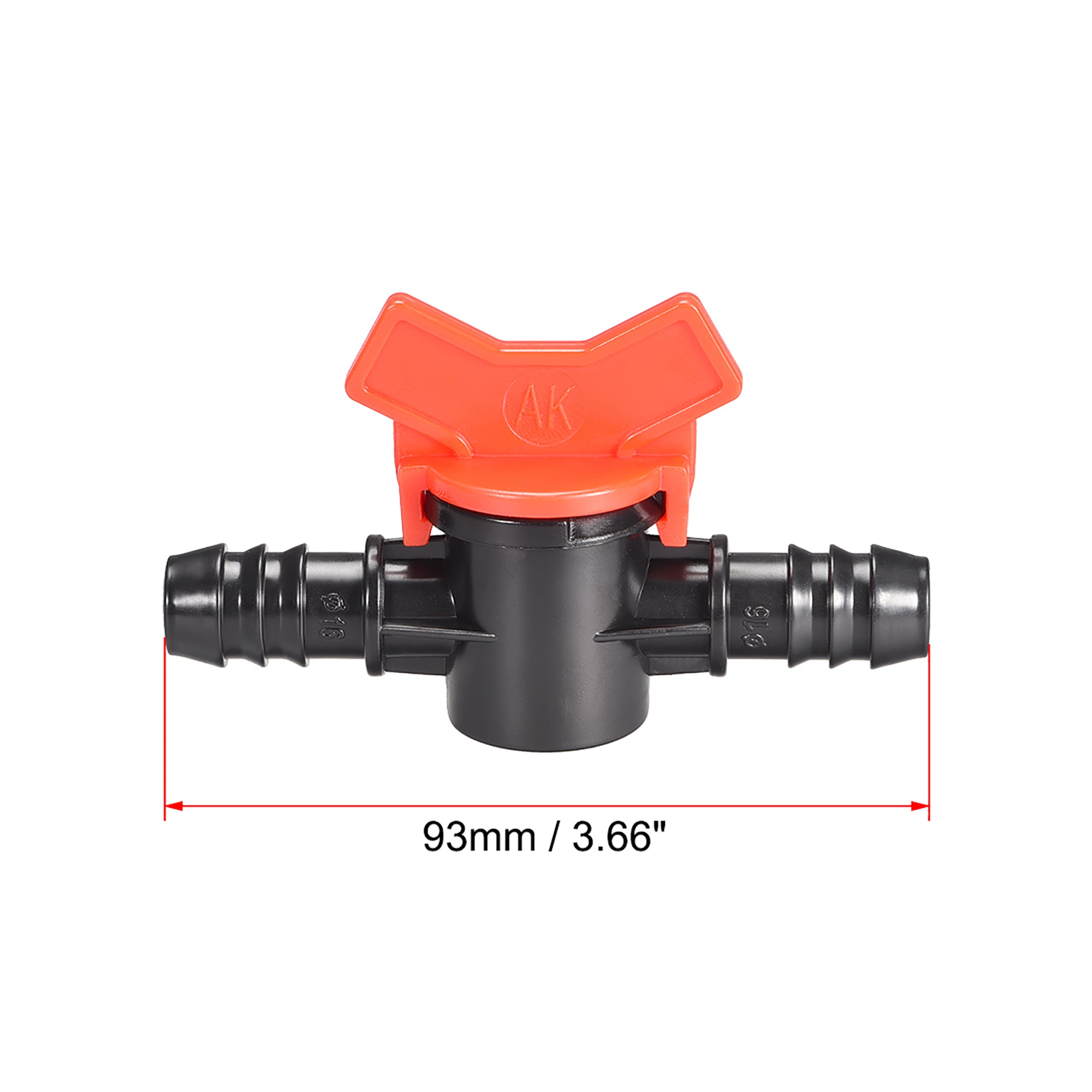 Drip Irrigation Barbed Valve，for 1/2 Inch Double Male Barbed Valve，Aquarium Water Flow Control Plastic Valve 3pcs