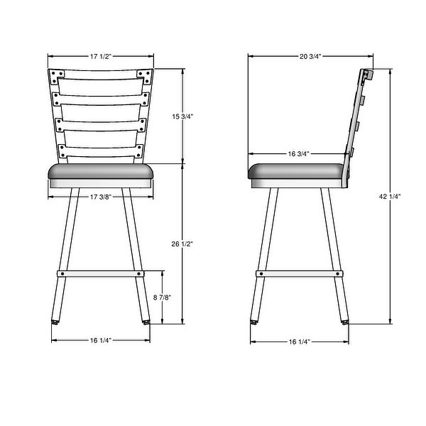 Amisco Century Swivel Counter and Bar Stool