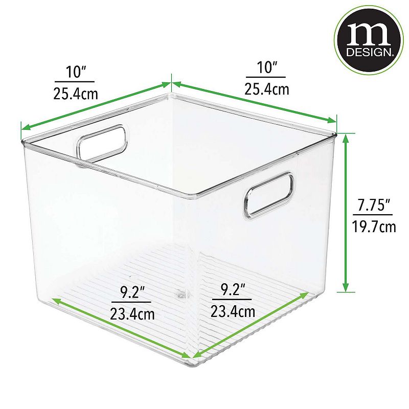 mDesign Storage Organizer for Cube Furniture Units， 10 Square - 4 Pack