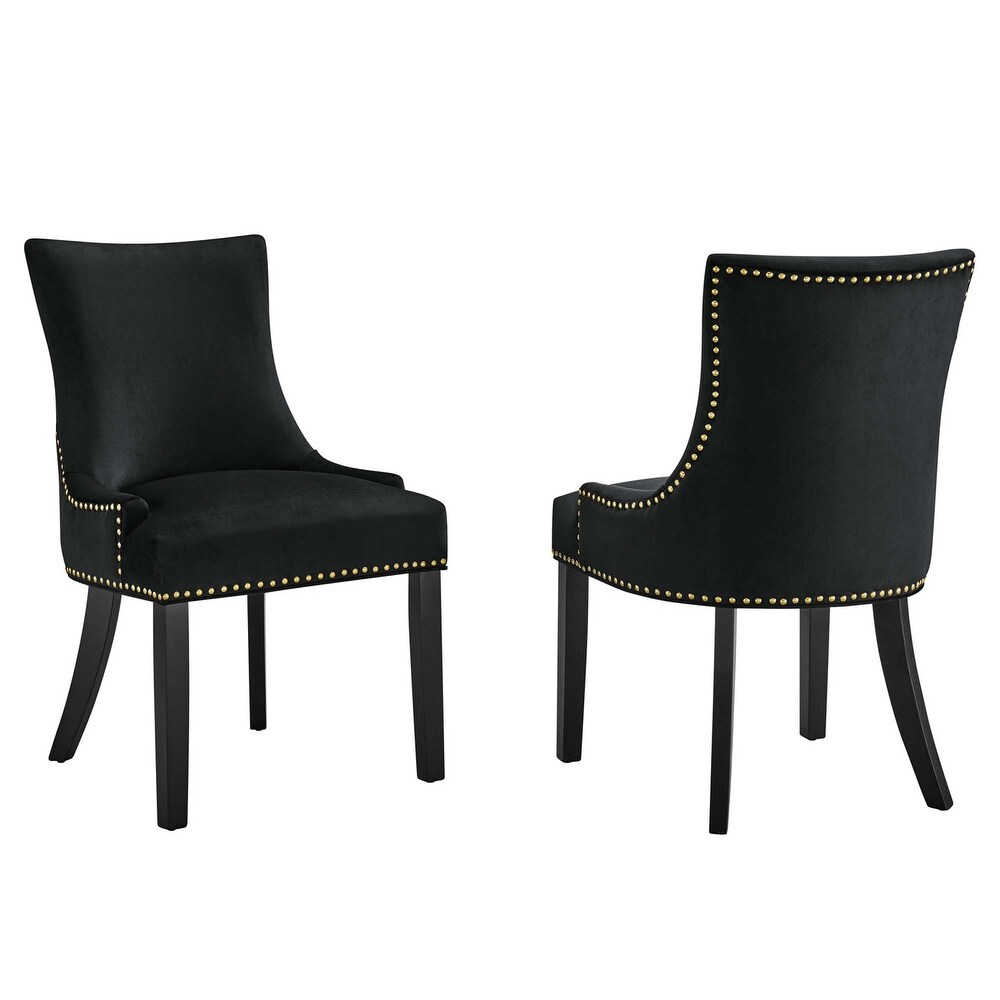 Marquis Performance Velvet Dining Chairs   Set of 2