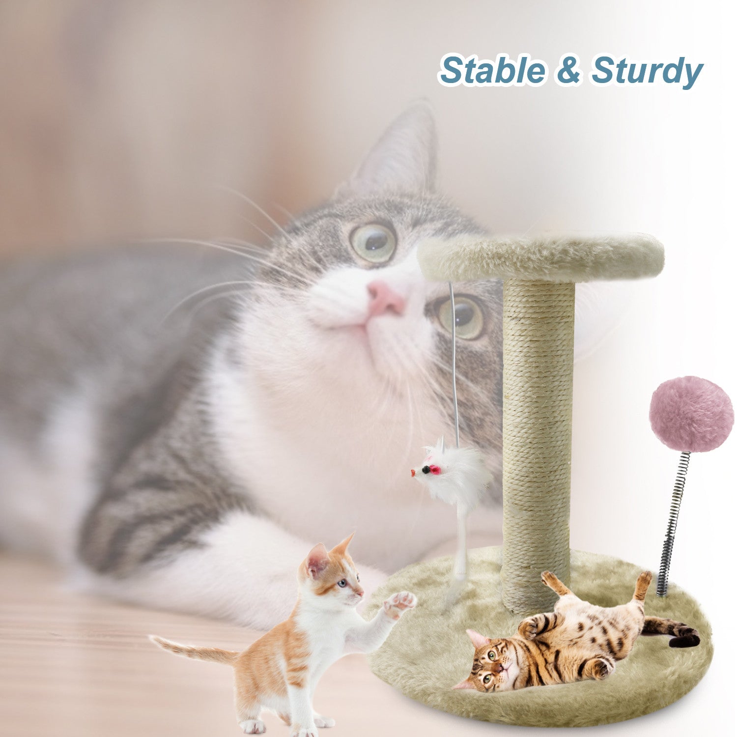 Elegant Choise Cat Tree Scratcher Towers Toys with Ball Scratching Post 11