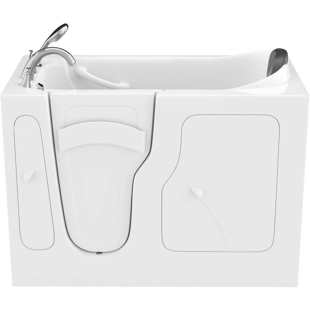 Universal Tubs Safe Premier 52.7 in. x 60 in. x 28 in. Left Drain Walk-In Non-Whirlpool Bathtub in White HD2853LWS-CP