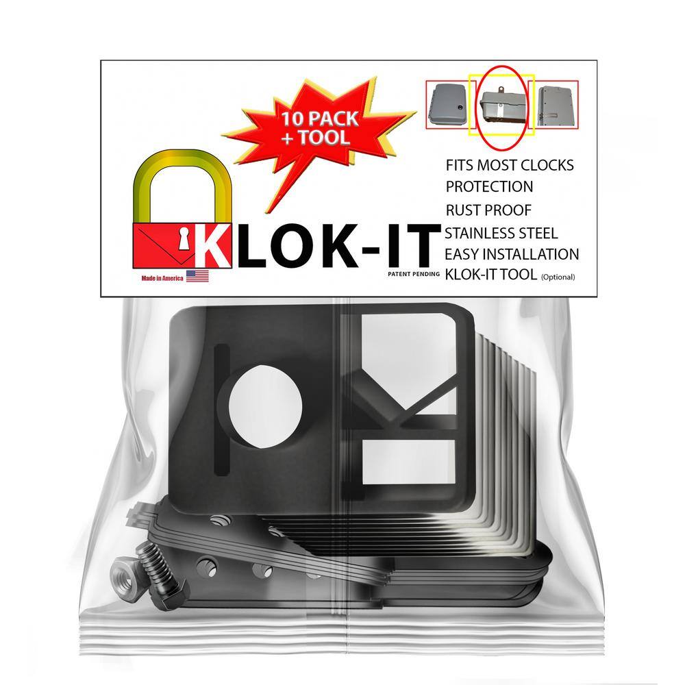 KLOK-IT Sprinkler Clock Locking Bracket Plus Tool (10-Pack) KJC-10R