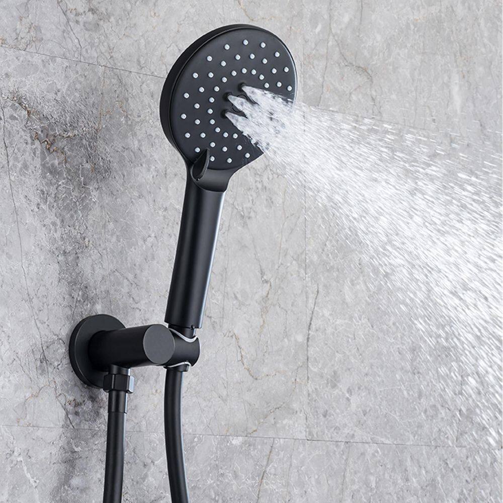 GIVING TREE Single-Handle 3-Spray Tub and Shower Faucet Combo with Hand Shower in Matte Black (Valve Included) HDYN-ZG0099