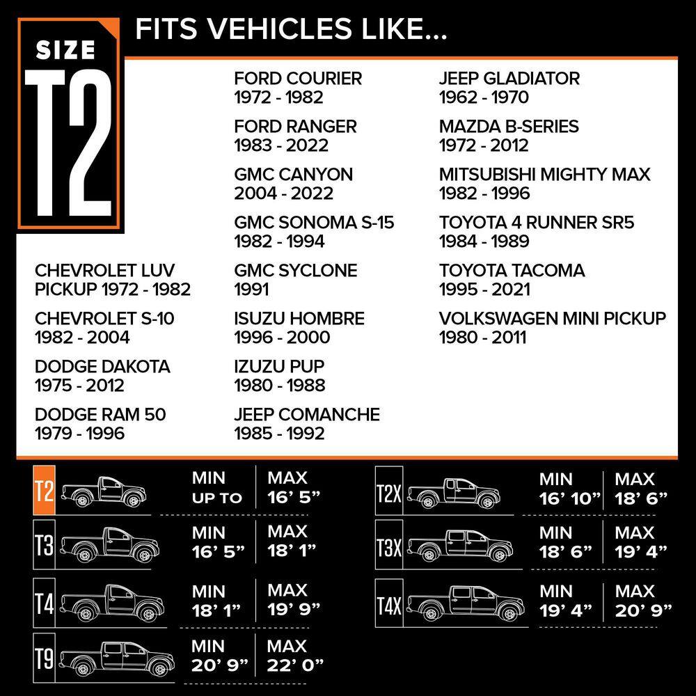 Budge Rain Barrier 197 in. x 60 in. x 56 in. Size T2 Truck Cover TRB-2