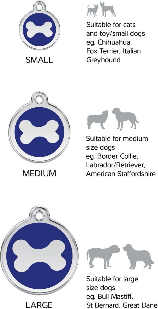 Red Dingo Alphabet Stainless Steel Personalized Dog and Cat ID Tag