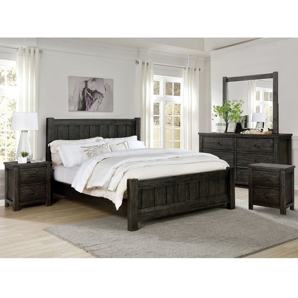 Furniture of America Babbin Rustic Dark Grey 5-piece Bedroom Set - - 35087502