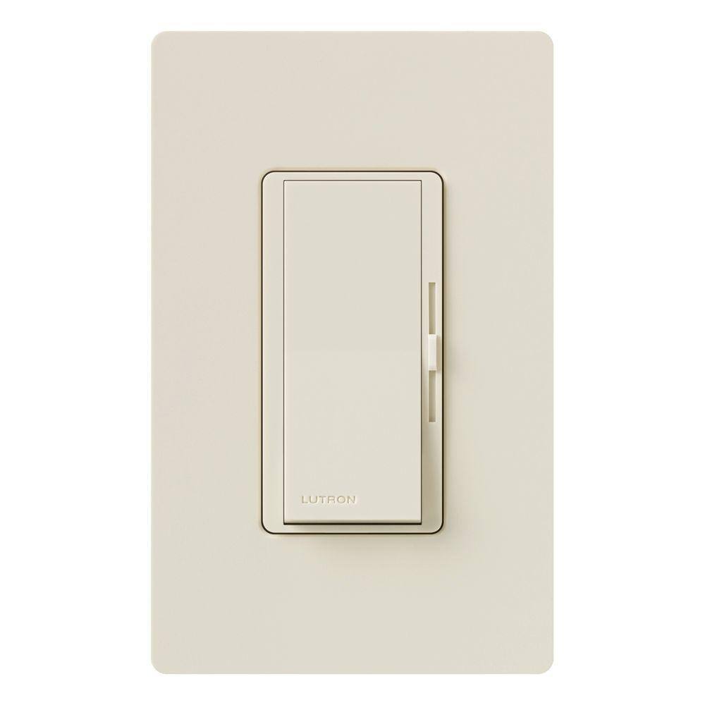 Lutron Diva Dimmer Switch for Electronic Low Voltage 300-WattSingle-Pole or 3-Way Light Almond (DVELV-303P-LA) DVELV-303P-LA