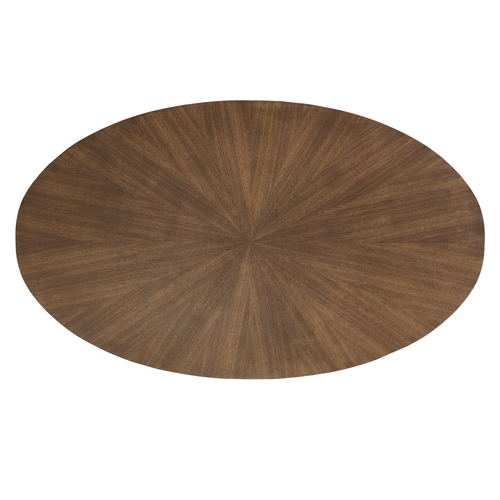 Rondo Mid Century Walnut Oval Dining Table by iNSPIRE Q Modern