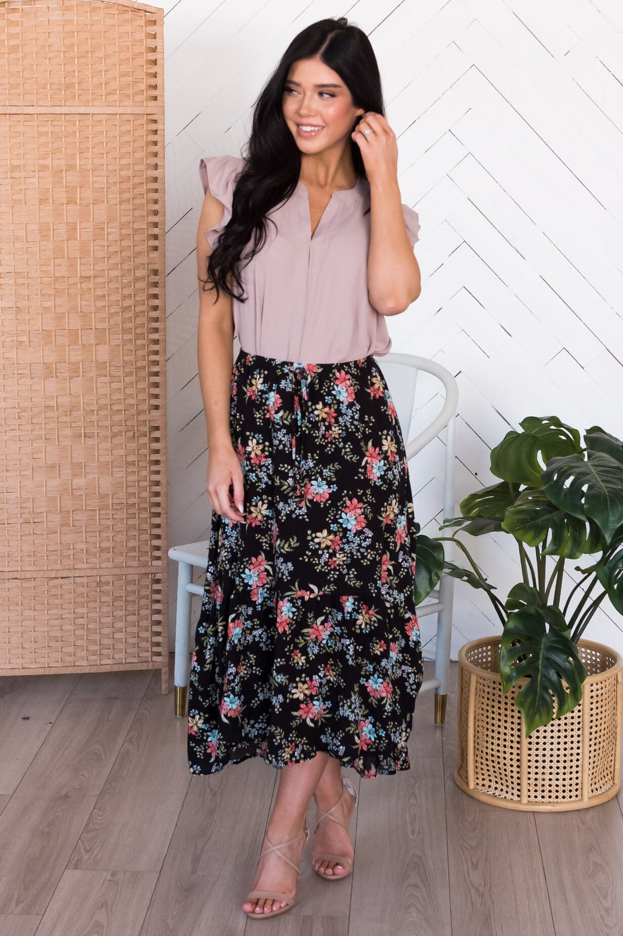 Blooming Bright Modest Skirt