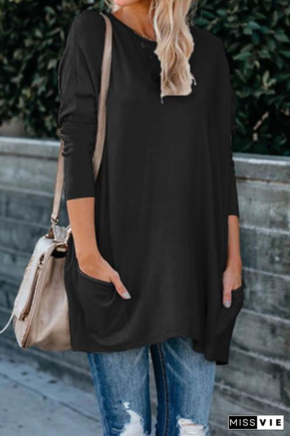 Cozy Pocket Long T-shirt