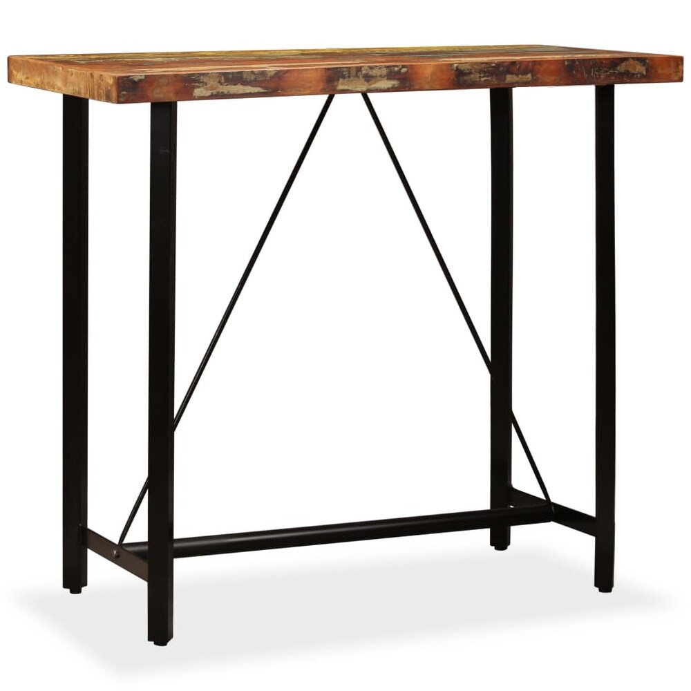 vidaXL Bar Table Solid Reclaimed Wood 47.2\