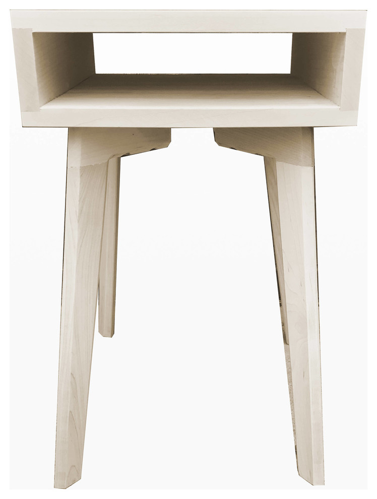 Modern Side Table With Shelf   Midcentury   Side Tables And End Tables   by CW Furniture  Houzz