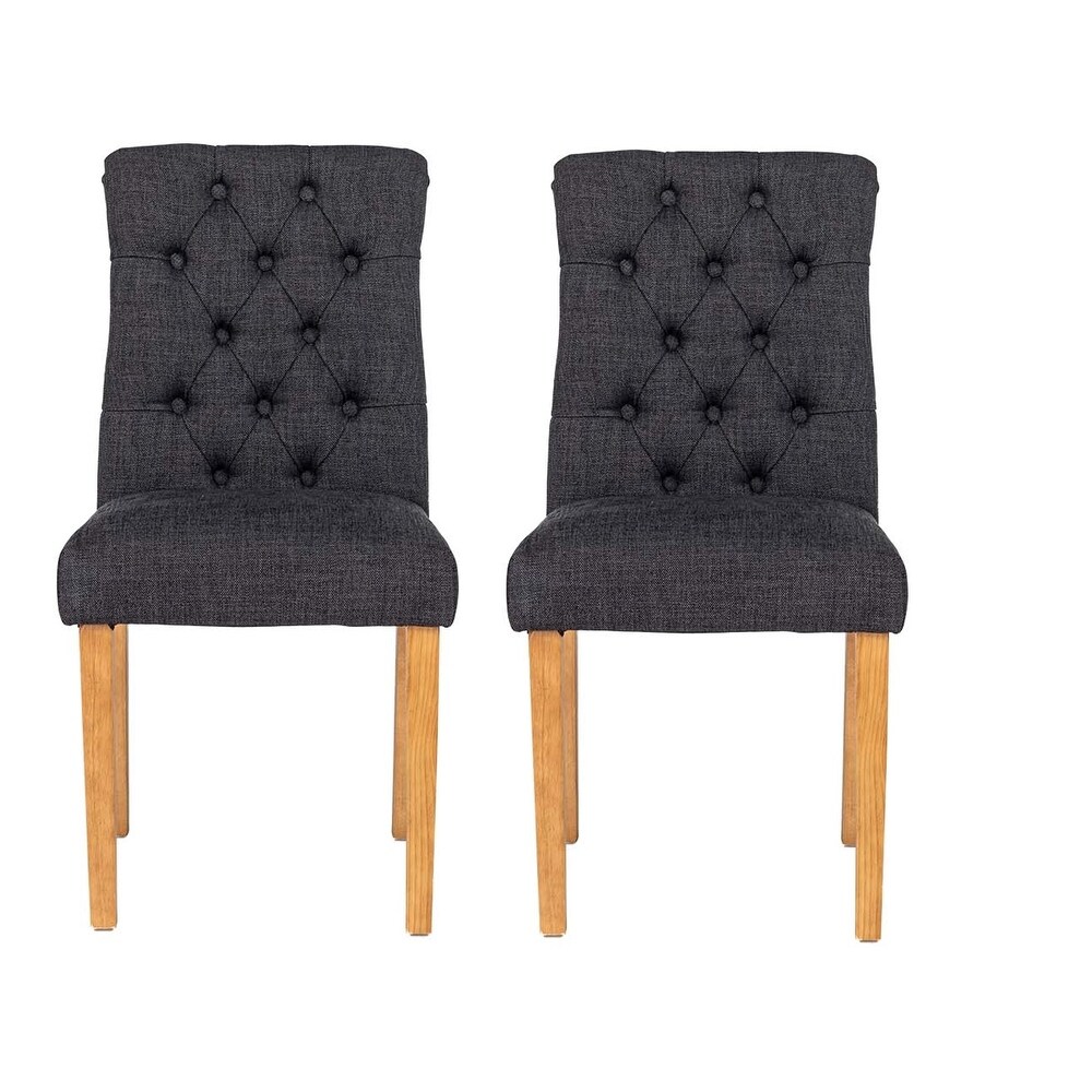 Homylin Upholstered Tufted Dining Chair (Set of 2)