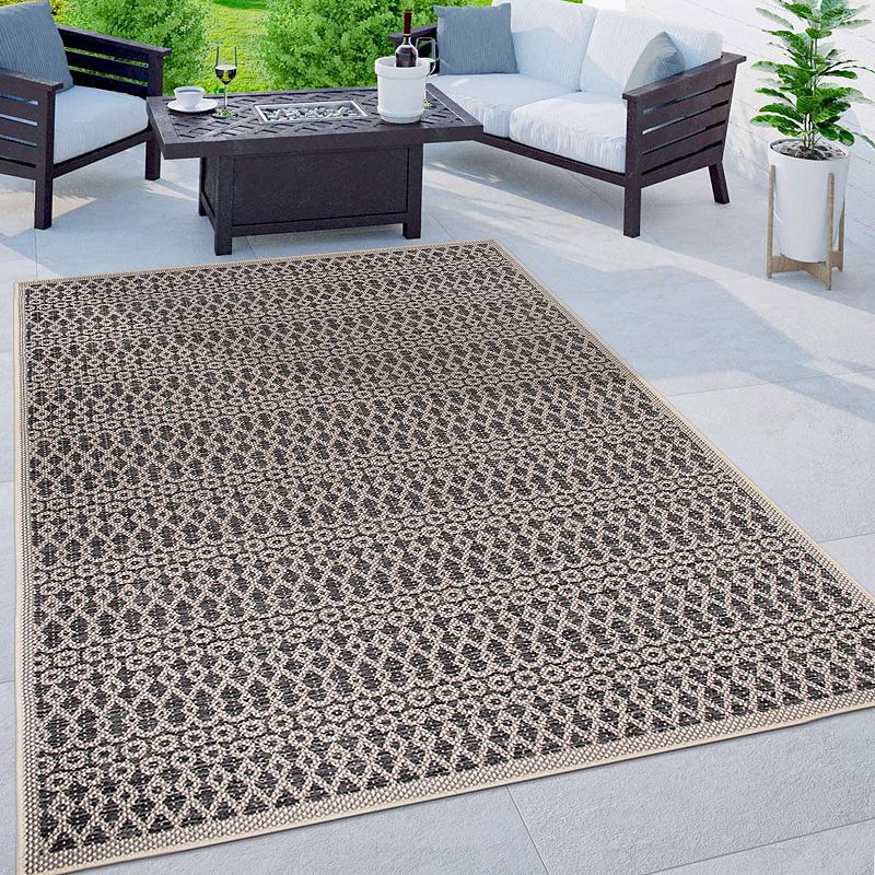 World Rug Gallery Contemporary Trellis Indoor Outdoor Area Rug