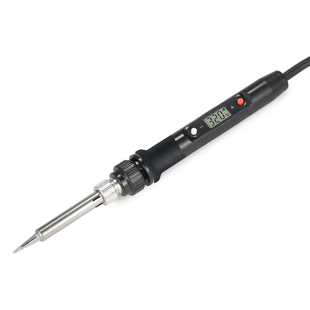 80w Professional Lcd Digital Temperature Adjustable Electric Soldering Iron Tool Lead-free Mini Soldering Station Black