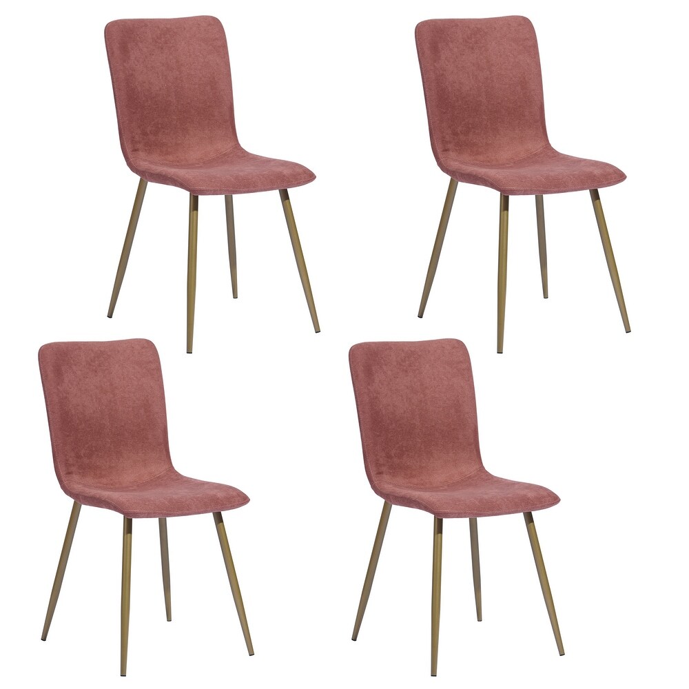 Scargill Upholstered Textured Fabric Dining Chairs (Set of 4)   N/A