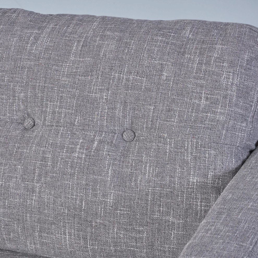 GDF Studio Marsh Mid Century Modern Sectional Sofa Set  Gray Tweed   Transitional   Sectional Sofas   by GDFStudio  Houzz