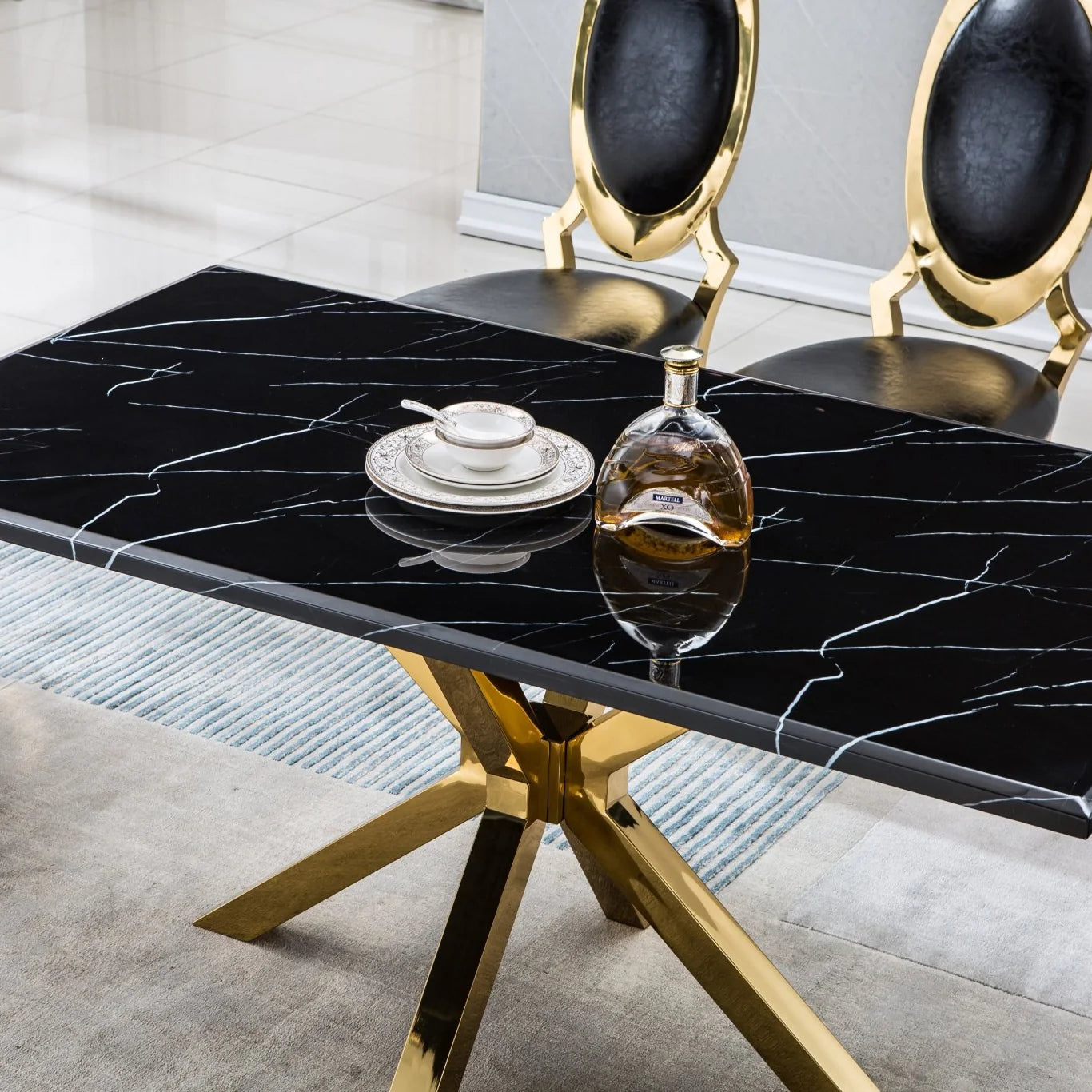 DT202GMB MARBLE DINING TABLE