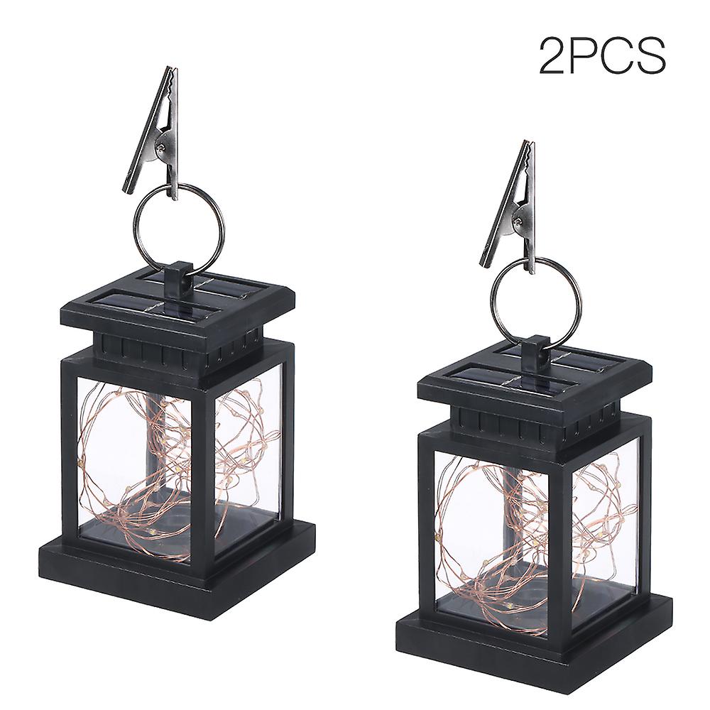 Solar Powered Lantern Lamp With Clip Warm White 30 Leds Copper Wire Ip44 Water resistant Outdoor Hanging Lamp Decorative Fairy String Light For Patio