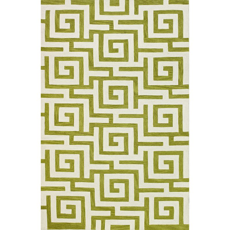 Addison Optics Classic Greek Key Steel Area Rug