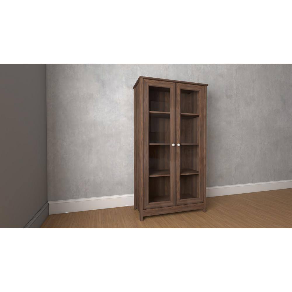 Bertolini Oasis 31.5 in. W Walnut 4-Shelf Accent Bookcase E-961 BE DW