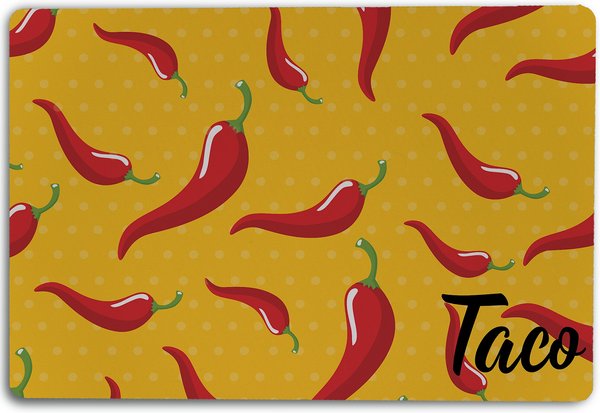 904 Custom Personalized Hot Pepper Dog and Cat Placemat