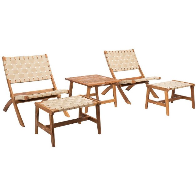 Darryl Patio Outdoor Chair And Ottoman Set Safavieh